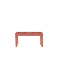 Manhattan Comfort 14LC2 Marine Modern Coffee Table with Magazine Shelf in Ceramic Pink